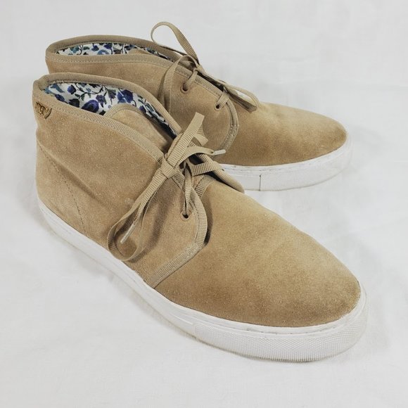 Tory Burch Shoes - Tory Burch IGGY Lace Up Suede High Top Sneakers Shoes Size 10 Light Camel